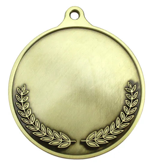 Gold medal with laurel wreath design