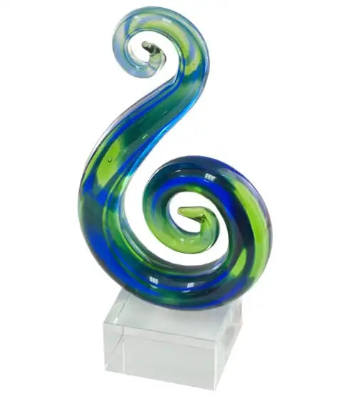 Glass Koru Double Spiral