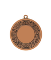 A bronze-colored, 45mm medal with a decorative floral pattern around the edge and a central blank for personalization.