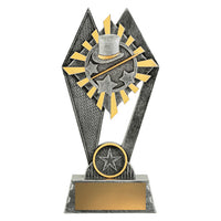 Decorative trophy with star and top hat design