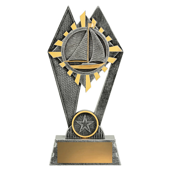 Trophy with sailboat design